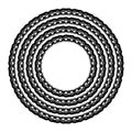 Circles Out of Roller or Bike Chain, Silhouette Style, Turned Outwards Royalty Free Stock Photo