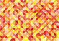 Vector Abstract Geometric Background with Red, Orange and Yellow Circles and Squares Pattern Royalty Free Stock Photo