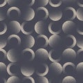 Circles Retro 50s 60s 70s Seamless Pattern Vector Stipple Abstract Background