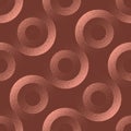 Circles Retro Styled Tilted Seamless Pattern Trend Vector Brown Abstraction Royalty Free Stock Photo