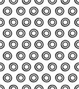 Circles seamless paattern. Hand made black round shapes on white background. Simple pattern for fabric, textile, wrapper