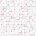 Colorful abstract spotted seamless pattern. Dot on white. Round shape, dotted background. Royalty Free Stock Photo