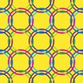 Circles seamless pattern in retro colors