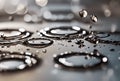 Circles from a splash on an oil surface Royalty Free Stock Photo