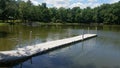 Circleville Park Silver Lake Small Floating Dock, Boat Launch, Pier Royalty Free Stock Photo