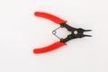 circlip pliers with red handles . Royalty Free Stock Photo