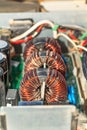Circuit of a ac convertor or motherboard Royalty Free Stock Photo