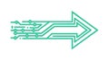 Circuit Board Arrow for Digital Pathway, vector design Generative AI Royalty Free Stock Photo