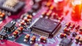 Circuit board background showcasing electronic computer hardware technology for advanced systems