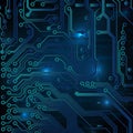 Circuit board background. Technology concept, dark background. Analog circuit. Electronic computer technology, digital chip Royalty Free Stock Photo