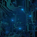 Circuit board background. Technology concept, dark background. Analog circuit. Electronic computer technology, digital chip Royalty Free Stock Photo