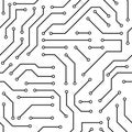 Circuit board black and white Royalty Free Stock Photo