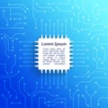 Circuit board blue background Royalty Free Stock Photo