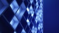 Circuit board. Blue cubes in high-tech technology background. 3d pattern abstract illustration. Royalty Free Stock Photo