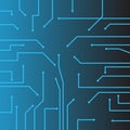 Circuit board blue vector illustration pattern