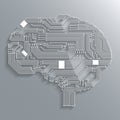 Circuit board brain Royalty Free Stock Photo