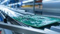Automated Circuit Board Production Line Royalty Free Stock Photo