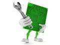 Circuit board character holding adjustable wrench