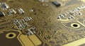 Circuit Board Close-Up Electronic Components, Technology, Digitalization, PCB Concept Royalty Free Stock Photo
