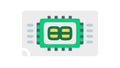 Circuit Board Data Processing Icon, vector design Generative AI Royalty Free Stock Photo
