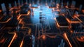 A circuit board digital technology background, the heartbeat of modern innovation