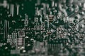 Circuit board with electronic data. Circuit board in digital texture. Circuit board for computing background. Circuit board as Royalty Free Stock Photo