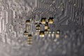Circuit board with electronic texture. Circuit board in macro surface. Circuit board for hardware computing. Circuit board as pcb Royalty Free Stock Photo