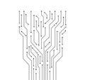 Circuit board electronics isolated on white background. Pattern circuit board background. Vector illustration