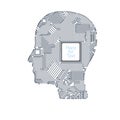 Circuit board head Royalty Free Stock Photo