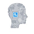 Circuit board head Royalty Free Stock Photo