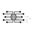 Circuit board icon. Electronic chip symbol. Abstract technology element. Vector simple illustration. Royalty Free Stock Photo