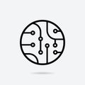 Circuit board icon vector, technology vector icon. For your web site design, logo, app, UI. Royalty Free Stock Photo