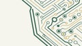 Circuit Board Lines Green Tech Abstract Background, vector design Generative AI Royalty Free Stock Photo