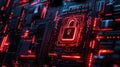 Circuit Board Lock Close Up Royalty Free Stock Photo