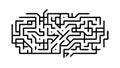 Circuit Board Maze Pattern Abstract Geometric Vector, vector design Generative AI Royalty Free Stock Photo