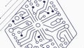 Circuit board pattern design, technology background element vector design Generative AI Royalty Free Stock Photo