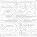 Circuit board seamless. High-tech technology electronic system pattern, digital network scheme monochrome printed