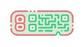 Circuit Board Style QR Code with Digital Lines and Nodes, vector design Generative AI Royalty Free Stock Photo