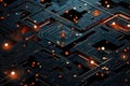 Circuit board, technology background. 3d rendering, 3d illustration, A deep dive into the abstract construct of a navigation