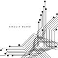 Circuit board, technology background. Vector illustration. Royalty Free Stock Photo