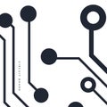 Circuit board, technology background. Vector illustration. Royalty Free Stock Photo