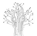 Circuit board tree background Royalty Free Stock Photo