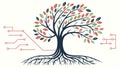 Circuit board tree tech, digital nature, technology tree, electronic concept, Vector Design, Generative AI