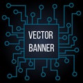 Circuit board vector background. Processor and chip, engineering and tech, motherboard and computer design, illustration