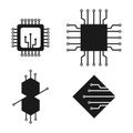 Circuit board vector of icon design set