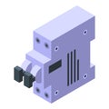 Circuit breaker device icon, isometric style Royalty Free Stock Photo