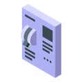 Circuit breaker icon, isometric style Royalty Free Stock Photo