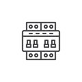 Circuit breaker switch line icon