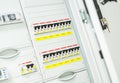 Circuit Breakers and Control Panel in Electrical Room Royalty Free Stock Photo