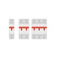 Circuit breakers switch icon set